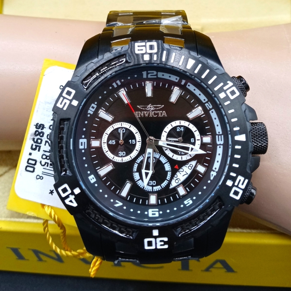 NEW INVICTA PRO DRIVER BLACK TONE MEN'S WATCH.